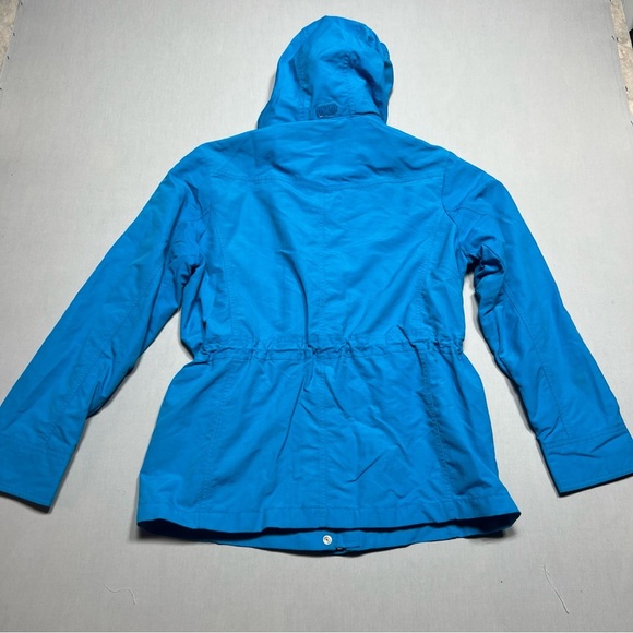 Lands End Womens Rain Jacket Sz M 10-12 Hood Pockets Full Zip Nylon Wind Weather - Picture 11 of 13